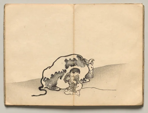 Oxherd from Ōkyo Picture Book by Maruyama Ōkyo (円山応挙), book, 1850