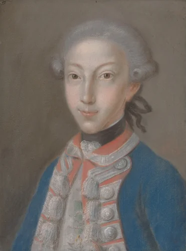 Portrait of a Young Man in Uniform by European, drawing, 1790-1799