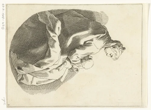 Madonna met kind by anonymous, print, 1679-1750