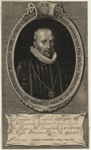 Diego Sarmiento de Acuna, Count of Gondomar by Simon van de Passe, print, 1595-1647