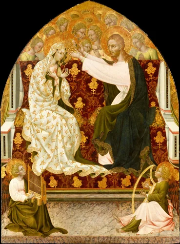 Coronation of the Virgin by Giovanni di Paolo, painting, 1452-1458