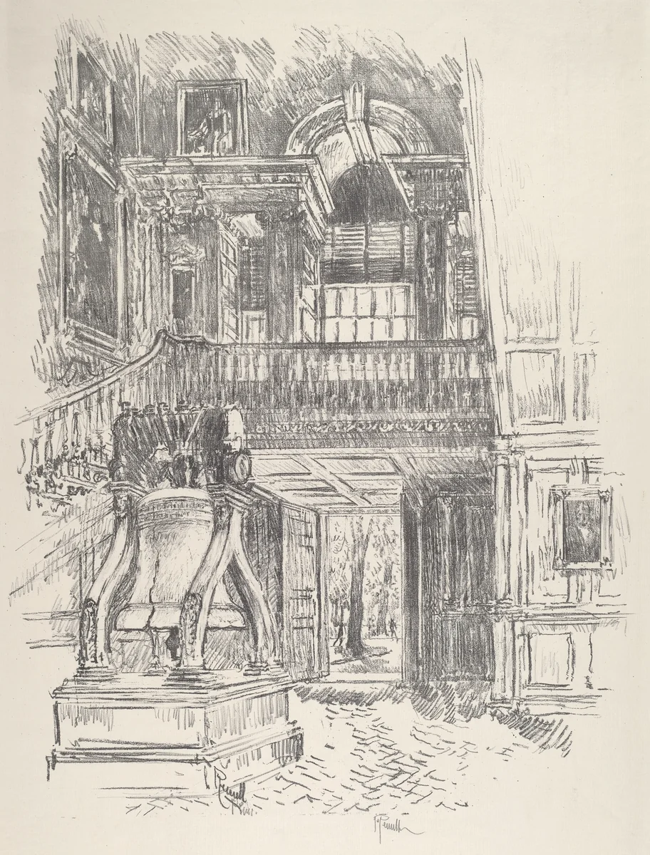 Liberty Bell by Joseph Pennell, print, 1912
