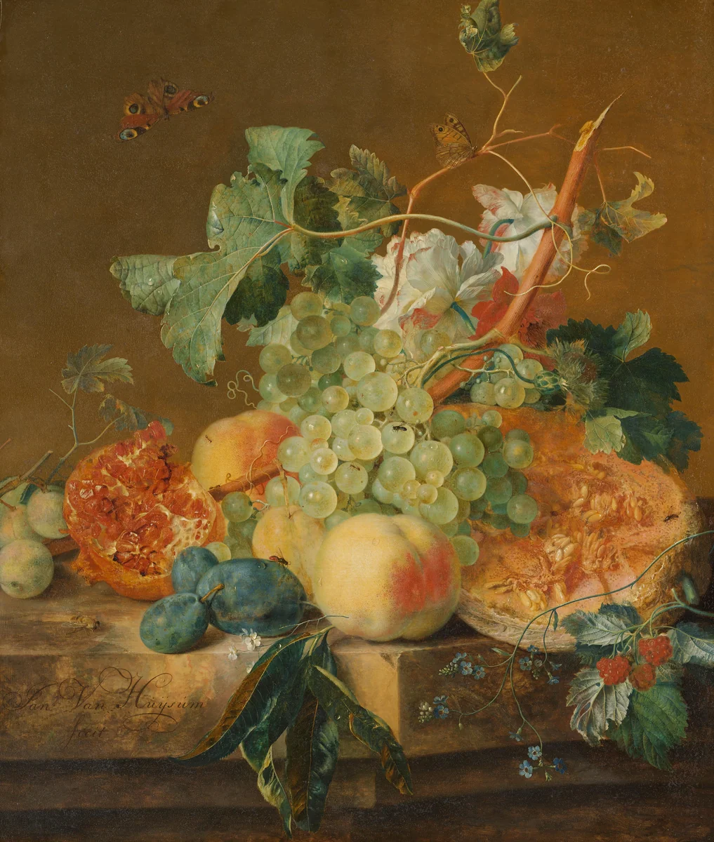 Still Life with Fruit by Jan van Huysum, painting, 1700-1749