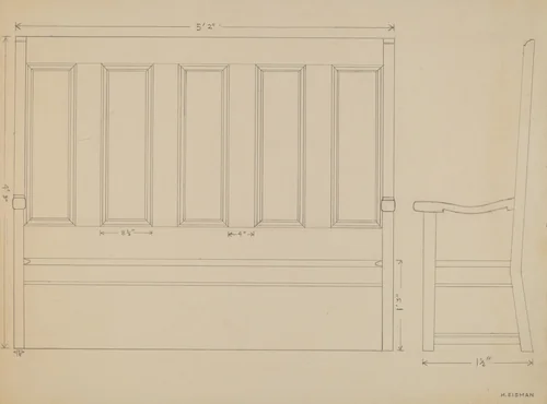 Settee by Harry Eisman, index of american design, 1936