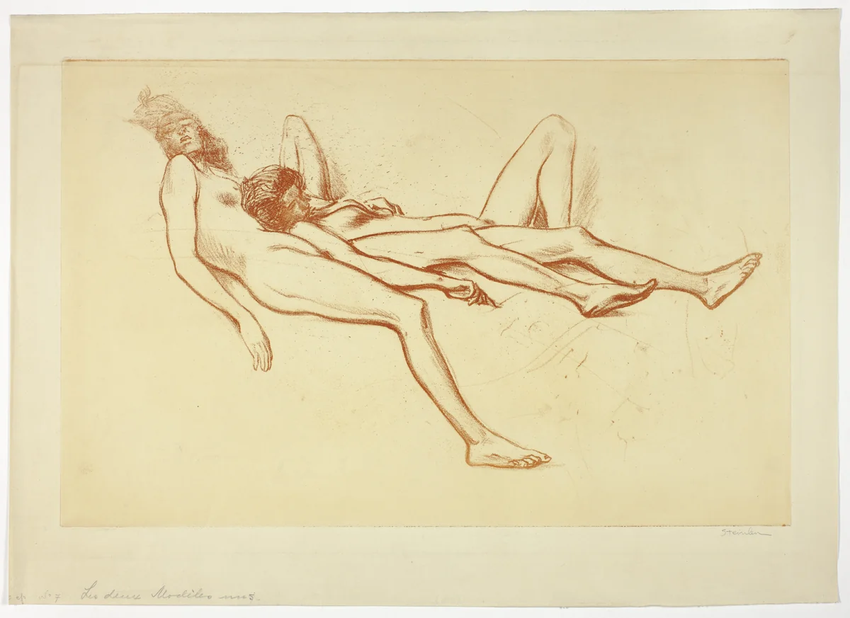 Two Nude Models by Théophile Alexandre Steinlen, print, 1902