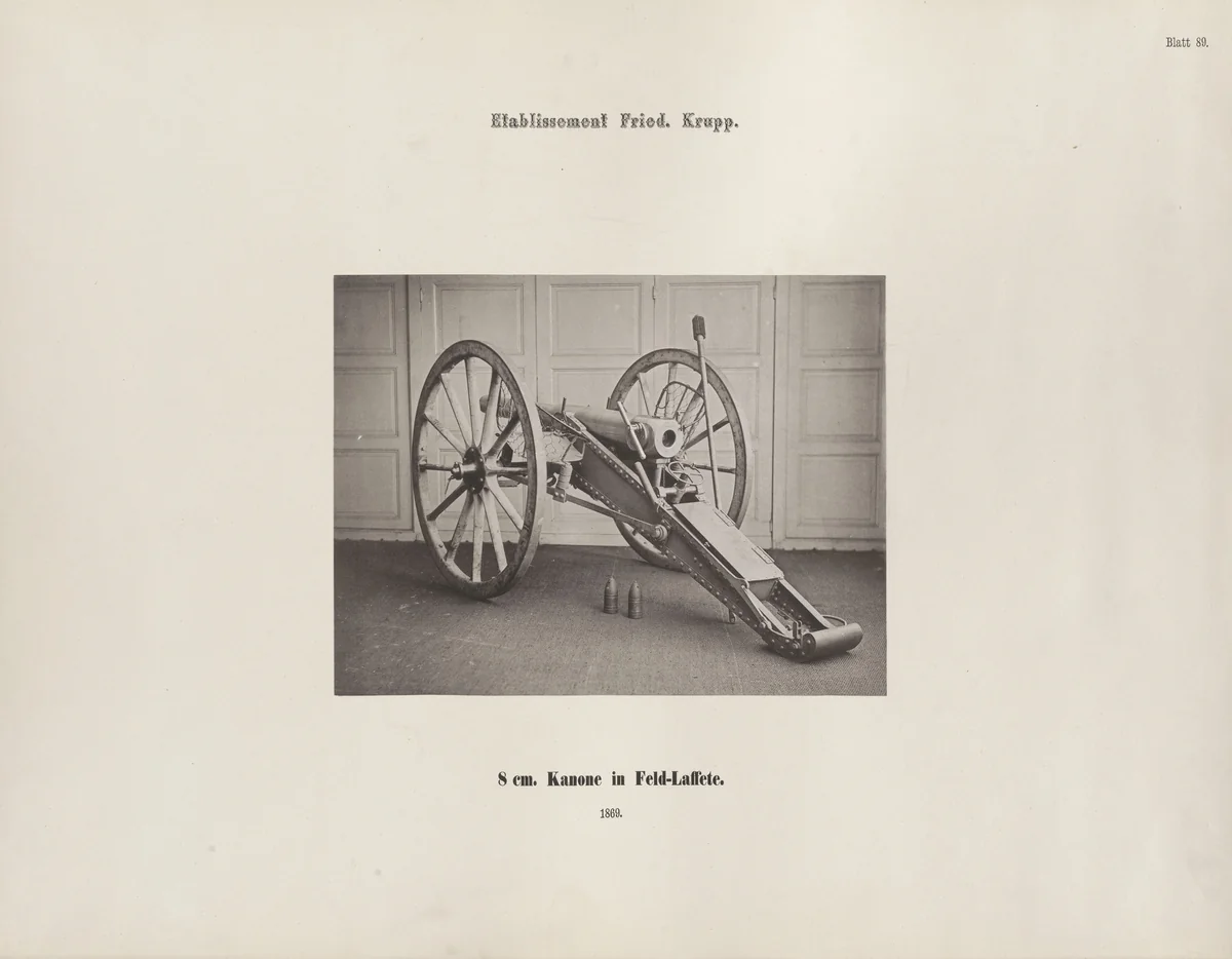 8cm. Kanone in Feld-Laffete by Hugo van Werden, photograph, 1869