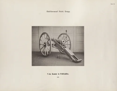 8cm. Kanone in Feld-Laffete by Hugo van Werden, photograph, 1869