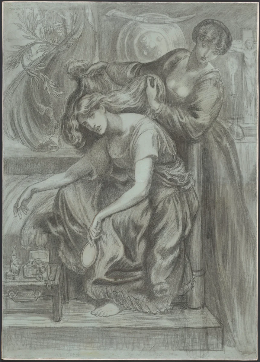 Desdemona's Death-Song by Dante Gabriel Rossetti, drawing, 1878-1880