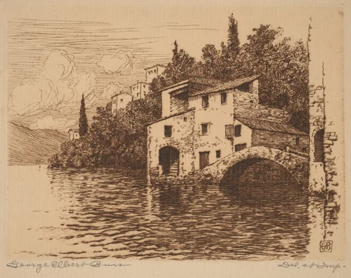 On Lake Como by George Elbert Burr, print, 1905-1915