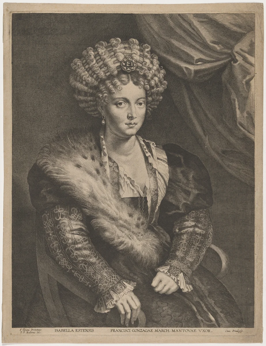 Isabella d'Este by Lucas Emil Vorsterman
Sir Peter Paul Rubens, print, 1595-1675