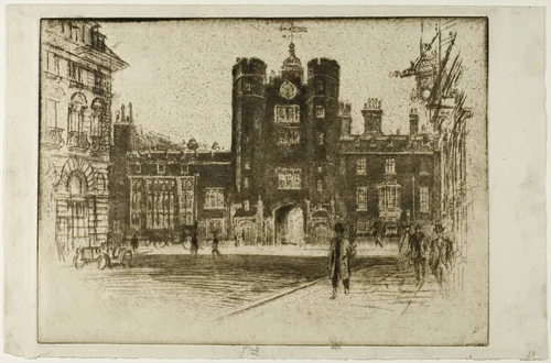 Saint James' Palace, from Saint James' Street by Joseph Pennell, print, 1904