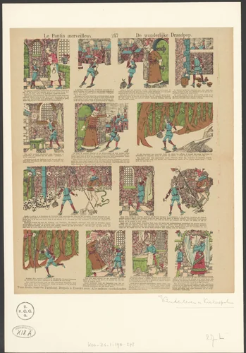 Wonderlijke draadpop by anonymous, print, 1833-1911