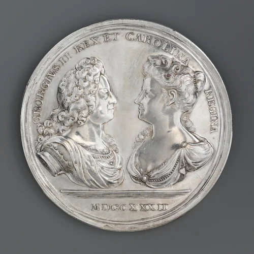 Medal of George II and his Family by John Croker, metalwork, 1732