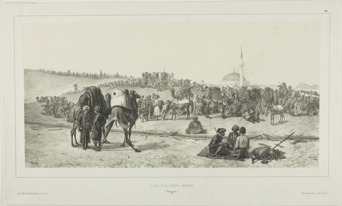 Ali-Pacha Meiden, Smyrna by Denis Auguste Marie Raffet, print, 1837
