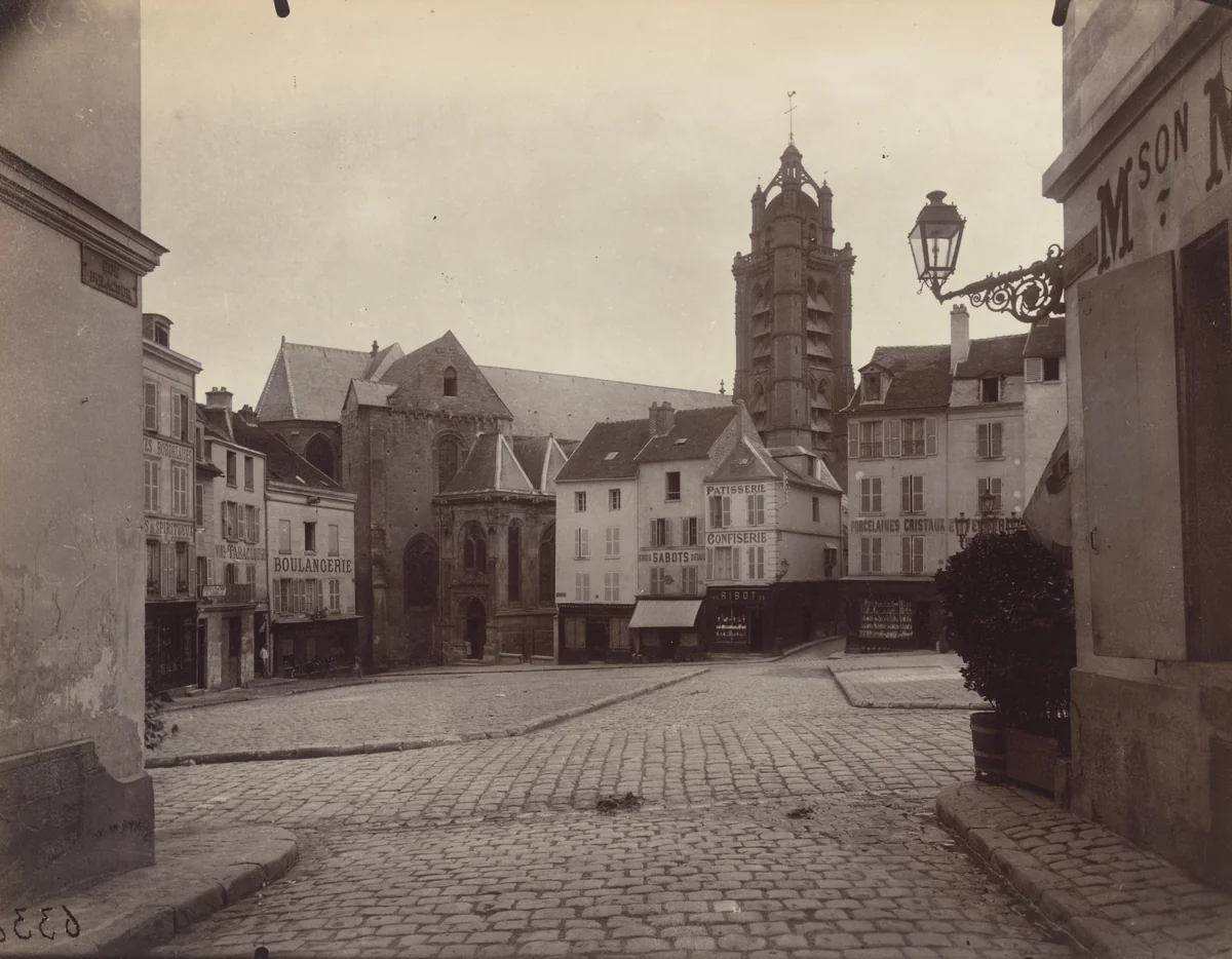 Pontoise, place du Grand-Martroy by Eugène Atget, photograph, 1902