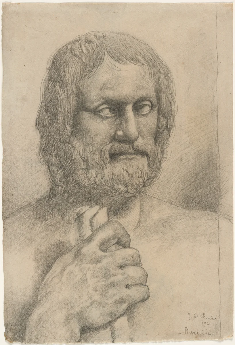 Euripides by Giorgio de Chirico, drawing, 1921