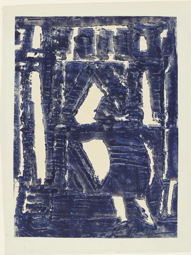 Man at the Front Door (Mann vor der Haustür) by Christian Rohlfs, print, 1921