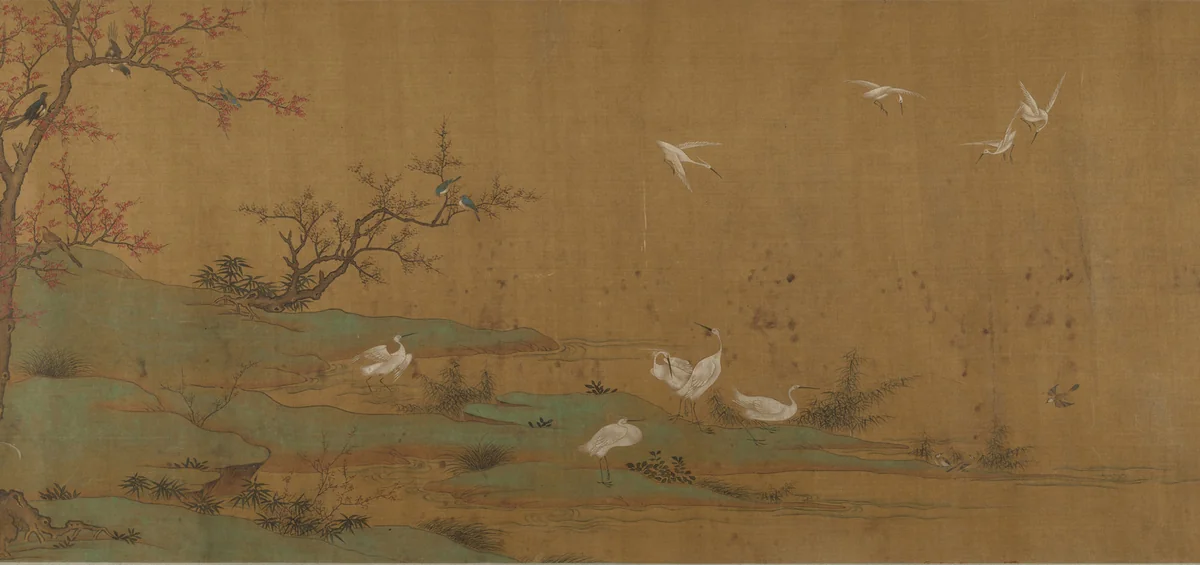 River Scene with Birds and Bamboo by Unidentified Artist, painting, 1368-1911