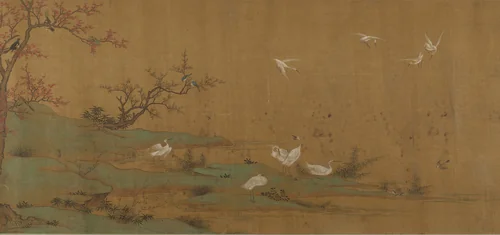 River Scene with Birds and Bamboo by Unidentified Artist, painting, 1368-1911
