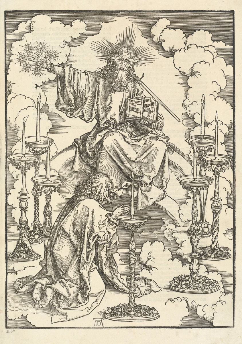 The Vision of the Seven Candlesticks by Albrecht Dürer, print, 1498