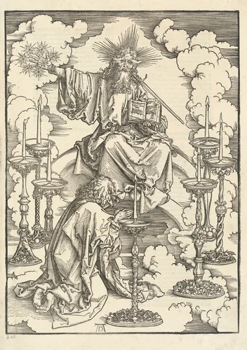 The Vision of the Seven Candlesticks by Albrecht Dürer, print, 1498