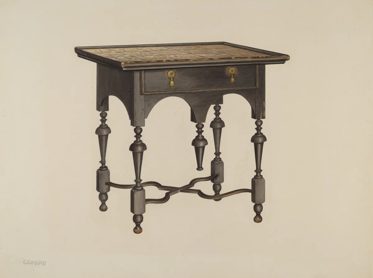 Tea Table by Charles Henning, index of american design, 1940