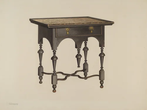 Tea Table by Charles Henning, index of american design, 1940