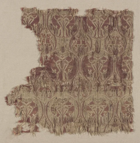 Silk Fragment by Unknown, textile, 1150-1199