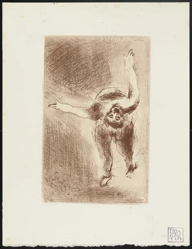 Wrath II (La Colère II) from The Seven Deadly Sins (Les Sept péchés capitaux) by Marc Chagall, print, 1925