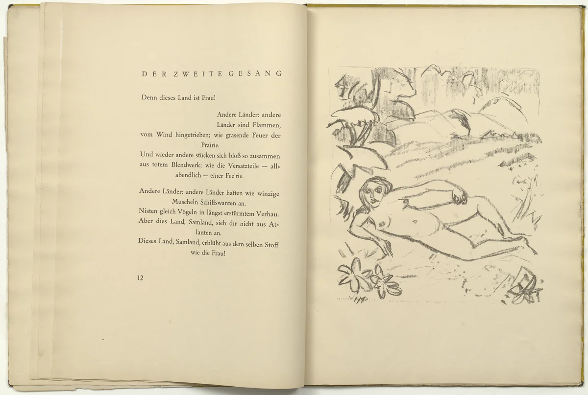 Untitled (plate, facing page 12) from Die Samländische Ode (The Samland Ode) by Max Pechstein, illustrated book, 1918