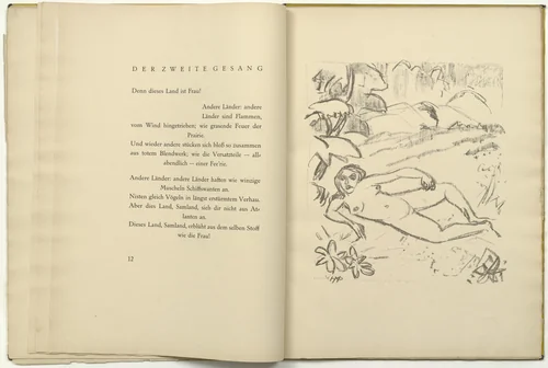 Untitled (plate, facing page 12) from Die Samländische Ode (The Samland Ode) by Max Pechstein, illustrated book, 1918