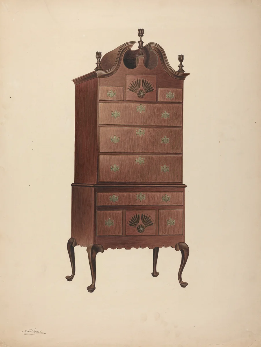 Highboy by Frank Wenger, index of american design, 1939