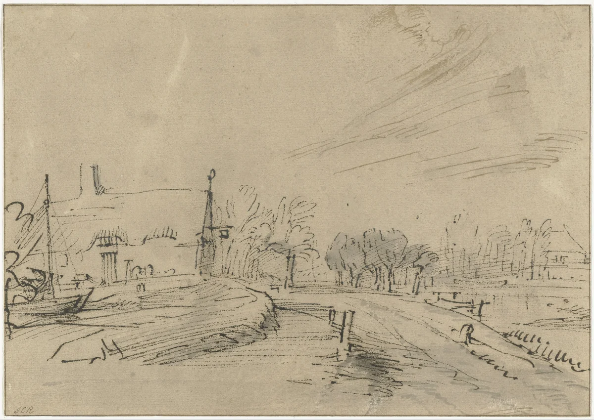 Herberg aan de Amstelveenseweg by Rembrandt van Rijn, drawing, 1652