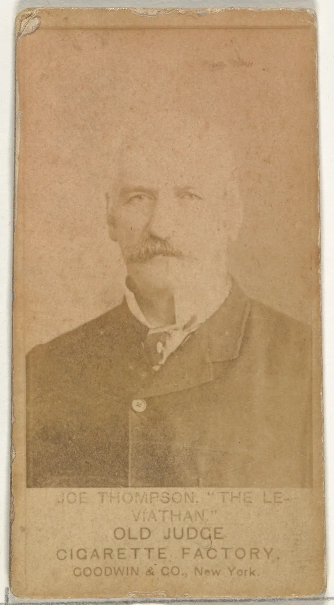 Joe Thompson, "The Leviathan", from the Celebrities and Prizefighters series (N174) for Old Judge Cigarettes by Goodwin & Company, photograph, 1887-1888