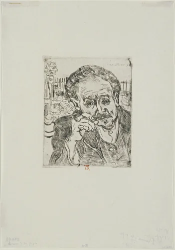 Portrait of Dr. Gachet (Man with a Pipe) by Vincent van Gogh, print, 1890