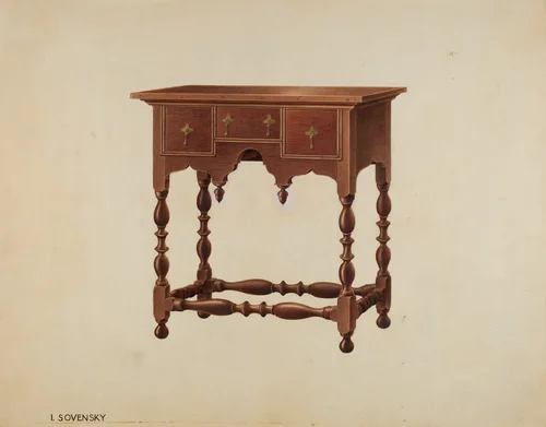 Lowboy by Isidore Sovensky, index of american design, 1939