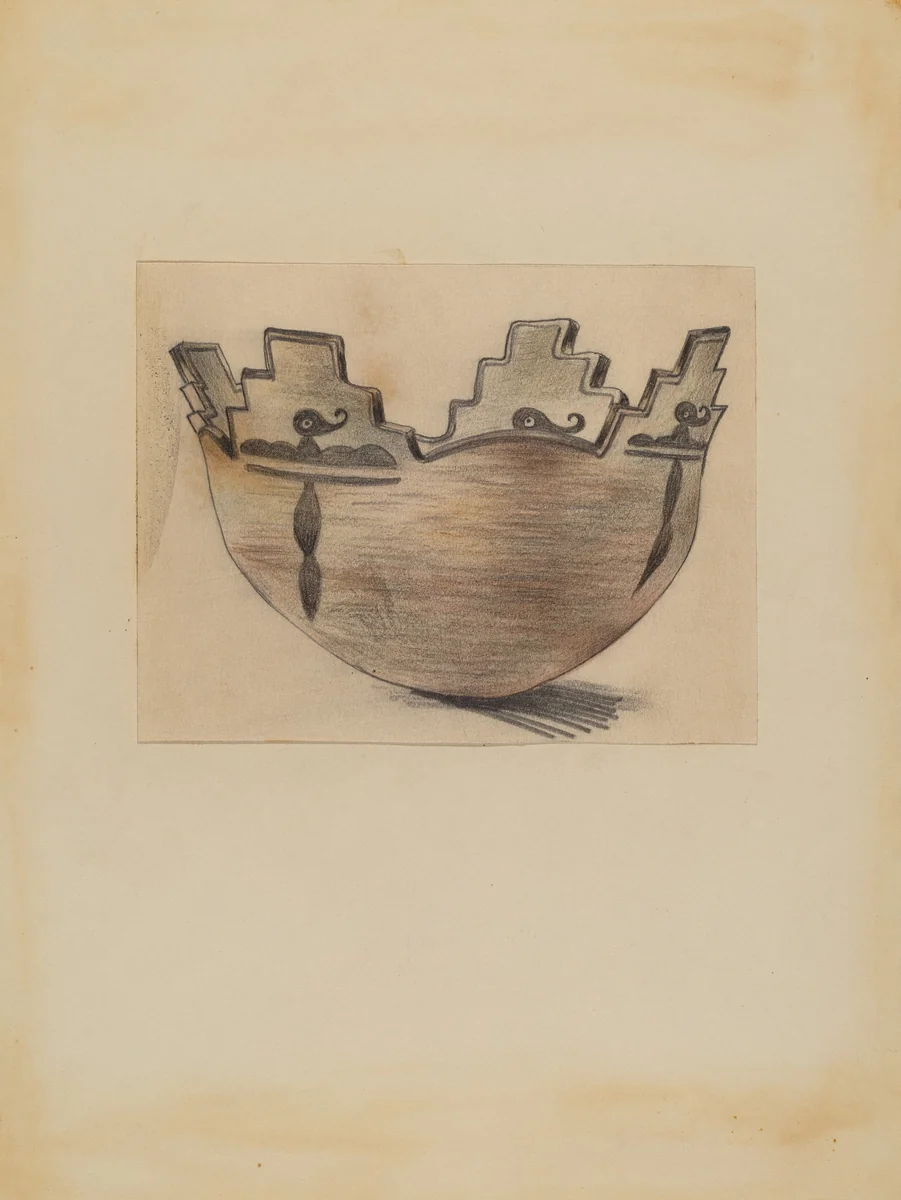 Ceremonial Bowl by Michael Trekur, index of american design, 1935