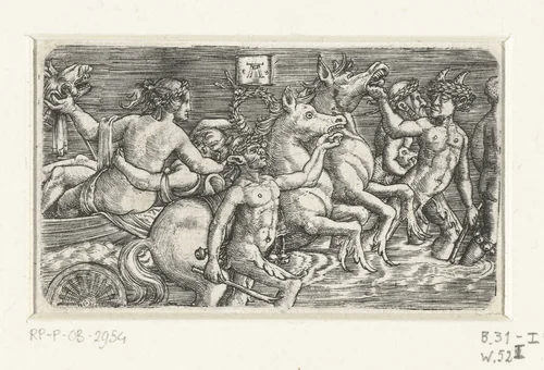 Triomf van zeegoden by Unknown, print, 1506-1538