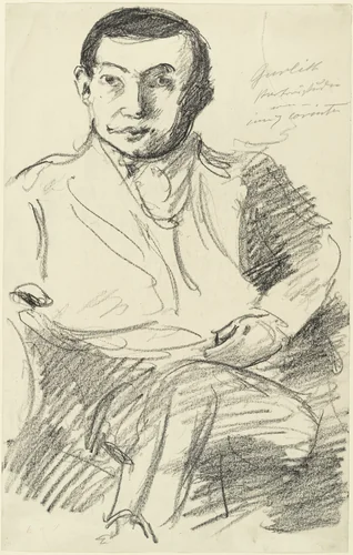 Wolfgang Gurlitt by Lovis Corinth, drawing, 1917
