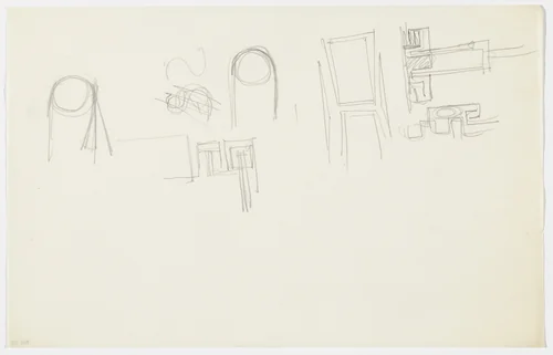 Furniture Joining System Details (Elevation sketches) by Ludwig Mies van der Rohe, mies van der rohe archive, 1926