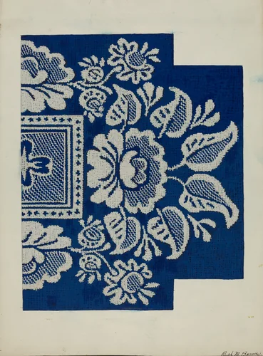 Coverlet by Ruth M. Barnes, index of american design, 1937