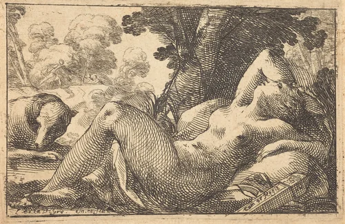 Diana Recumbent by Laurent de La Hyre, print, 1620-1630
