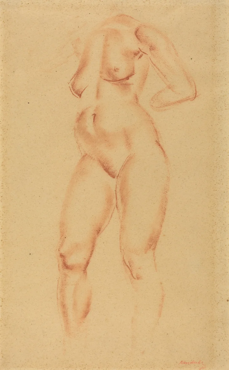 Nude by Wilhelm Lehmbruck, drawing, 1881-1919