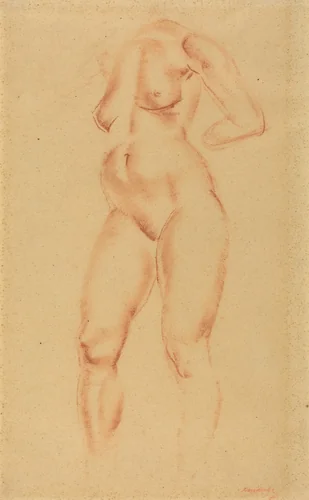 Nude by Wilhelm Lehmbruck, drawing, 1881-1919
