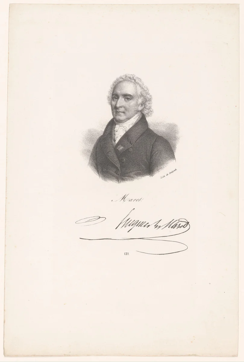 Portret van Hugues-Bernard Maret by anonymous, print, 1818-1842