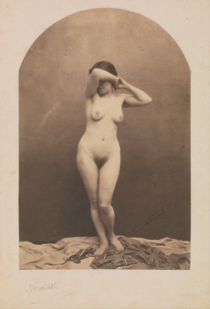 [Standing Female Nude] by Nadar, photograph, 1860-1861
