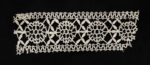 Bobbin Lace (Needlepoint Design) Insertion by Unknown, textile, 1500-1699