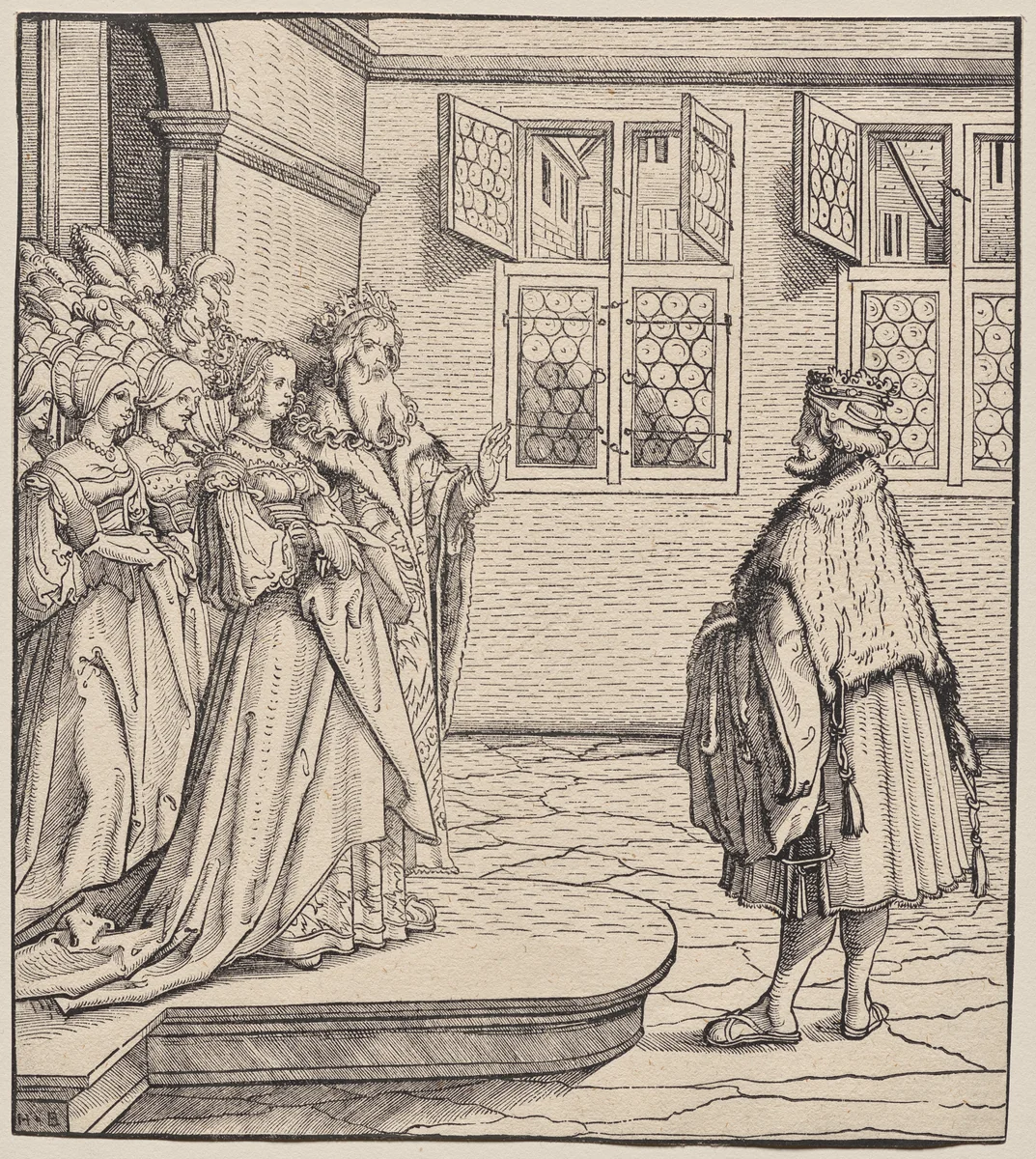 The Banished Duke of Otnop by Hans Burgkmair, print, 1512-1516