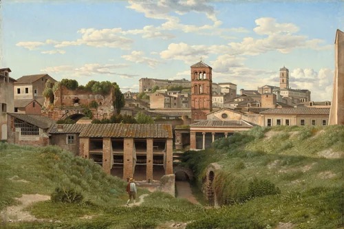 View of the Cloaca Maxima, Rome by Christoffer Wilhelm Eckersberg, painting, 1814
