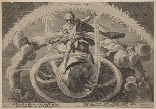 Chaos: The Untangling of Chaos, or the Creation of the Elements by Hendrick Goltzius, print, 1595-1605